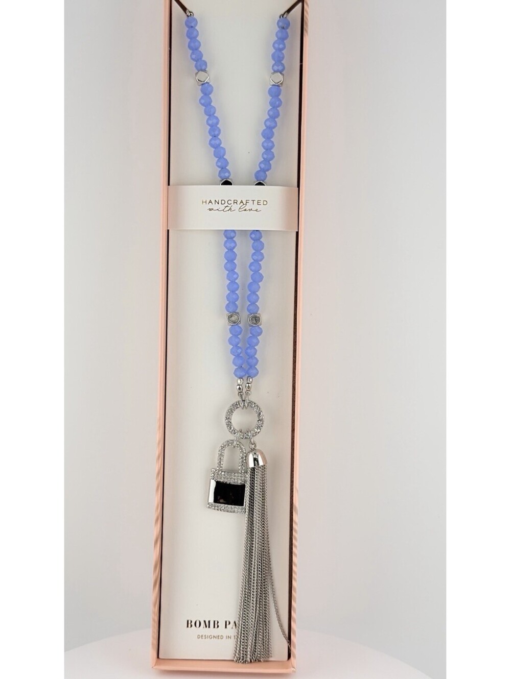 Bomb Party Pendants RBP6253BL "Lock It Up" Silver Chain with Lock